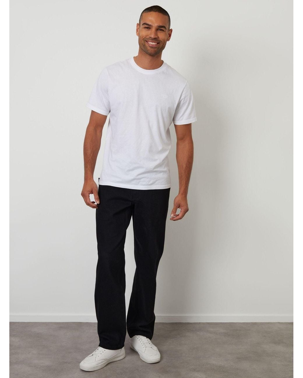 Threadbare Black Loose Fit Jeans for men