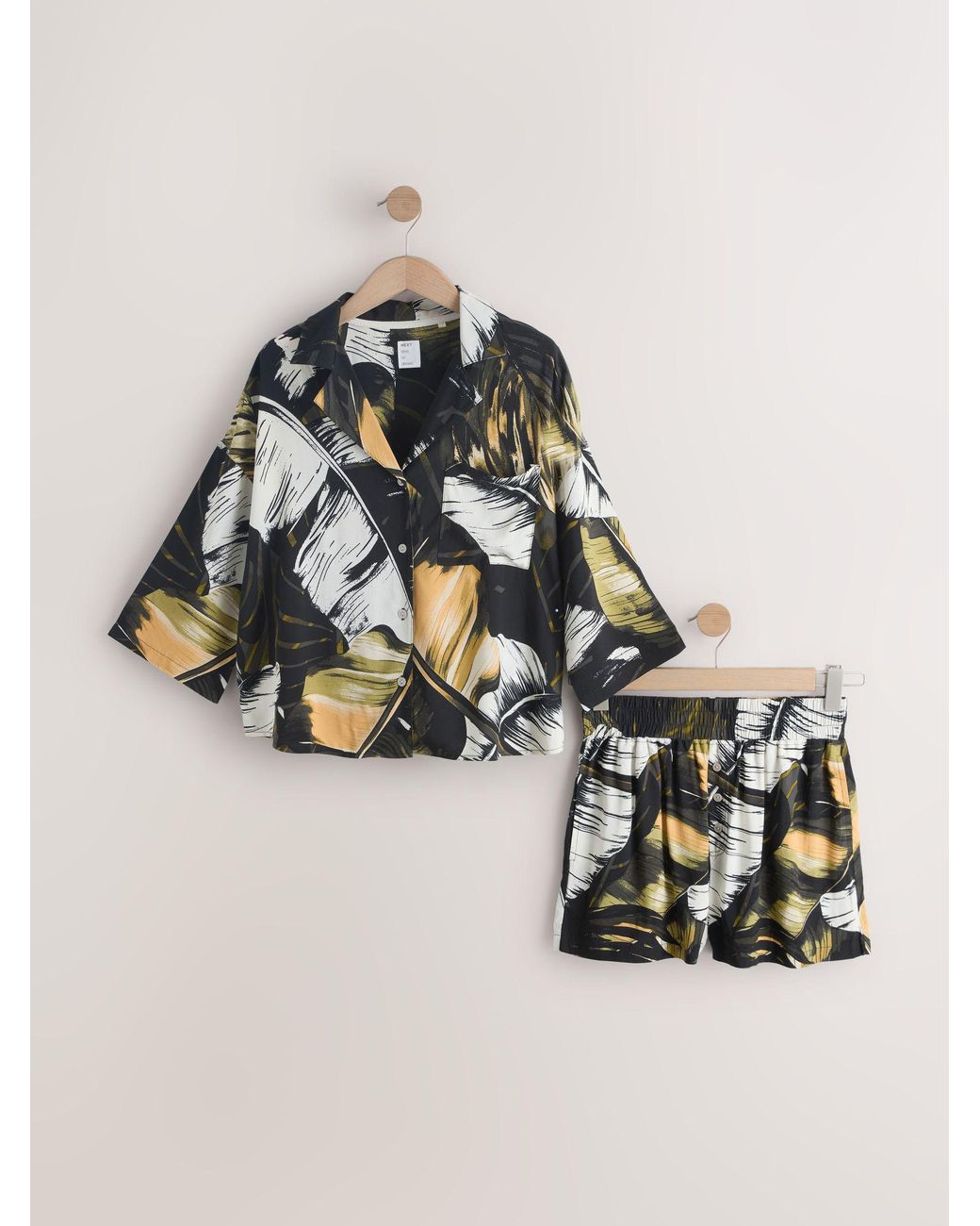 Next Metallic Button Through Short Pyjamas Set