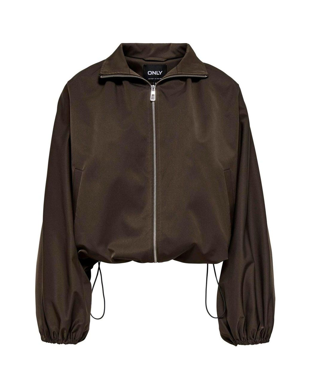 ONLY Brown Funnel Neck Balloon Bomber Jacket