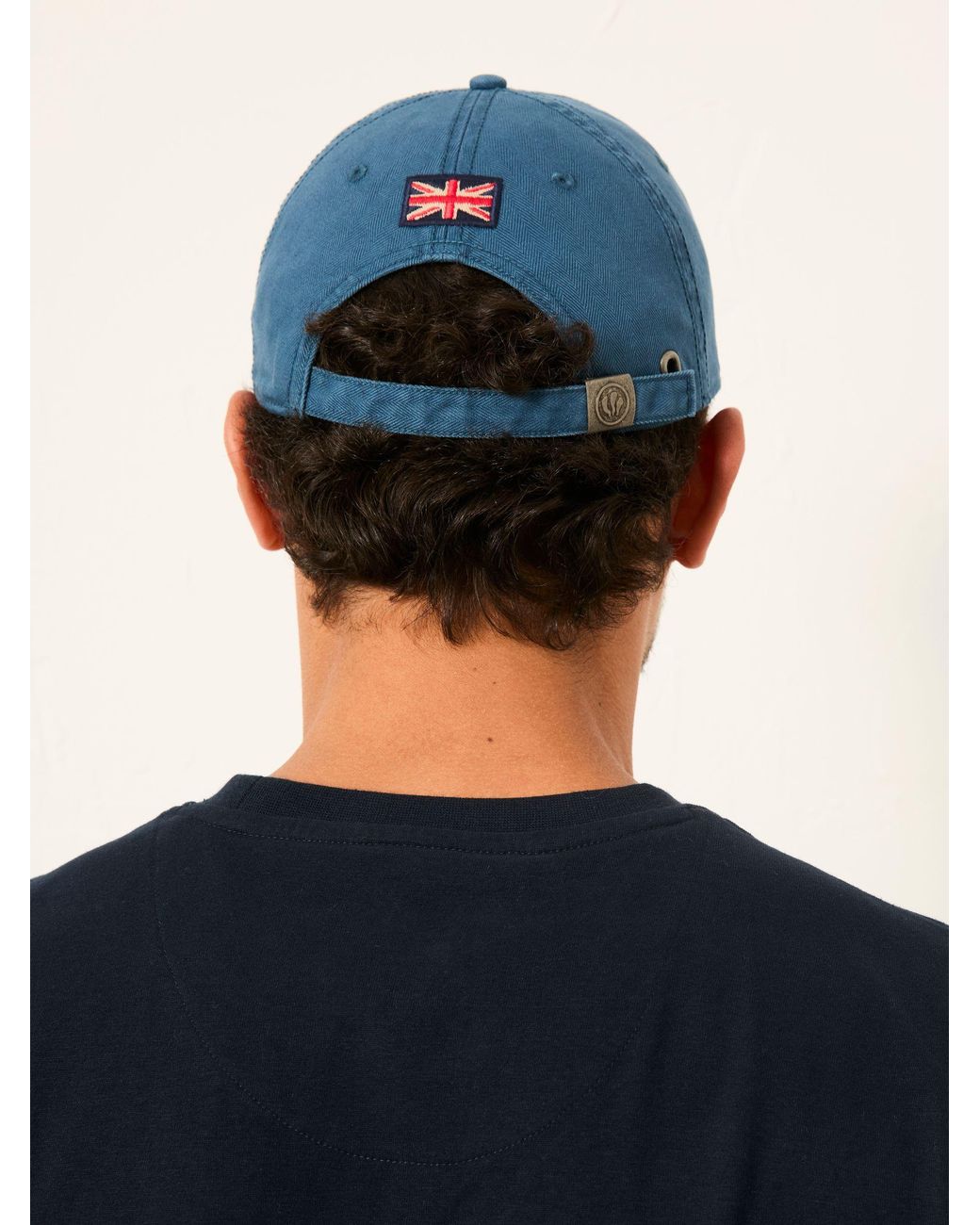 FatFace Blue Fatface Herringbone Baseball Cap for men