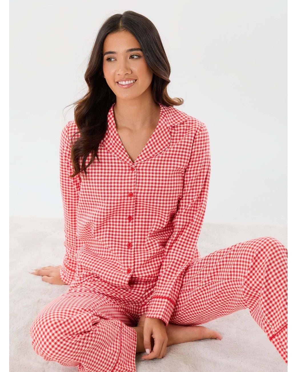 Threadbare Pink Cotton Button Down Pyjamas Set