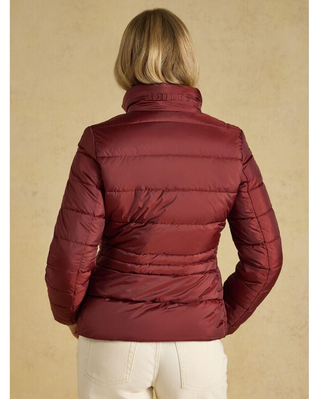 Joules Red Paddock Rust Showerproof Padded Coat