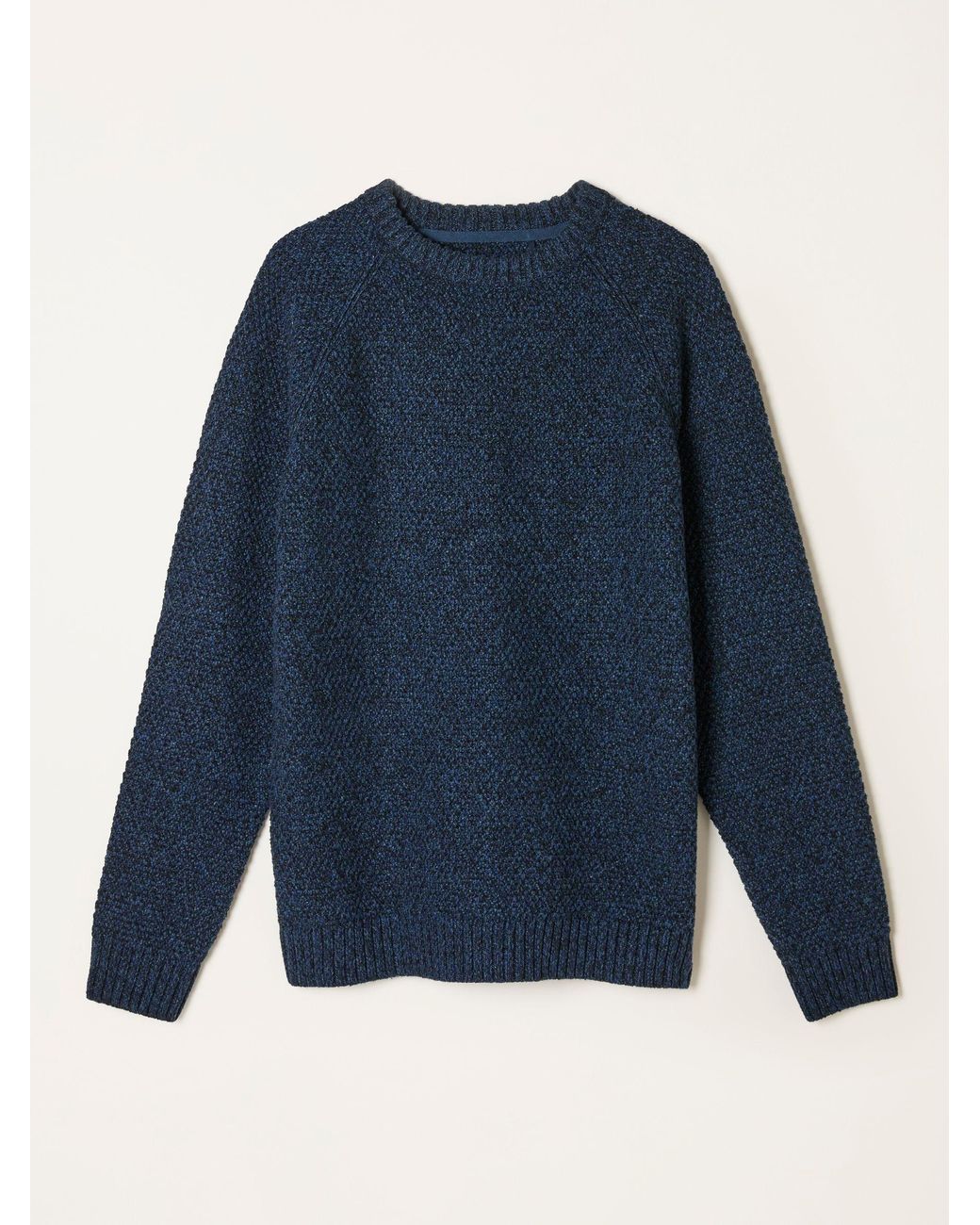 FatFace Blue Hove Crew Neck Knitted Jumper for men