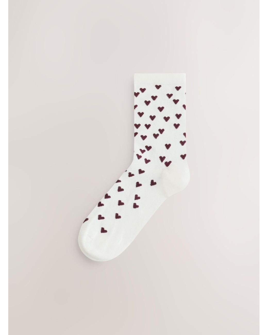 Next Natural Multi Hearts Pattern Ankle Socks 5 Pack