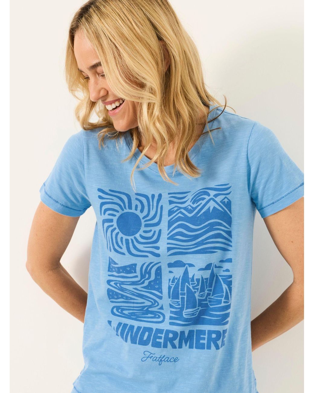 FatFace Blue Aloa Land Tee