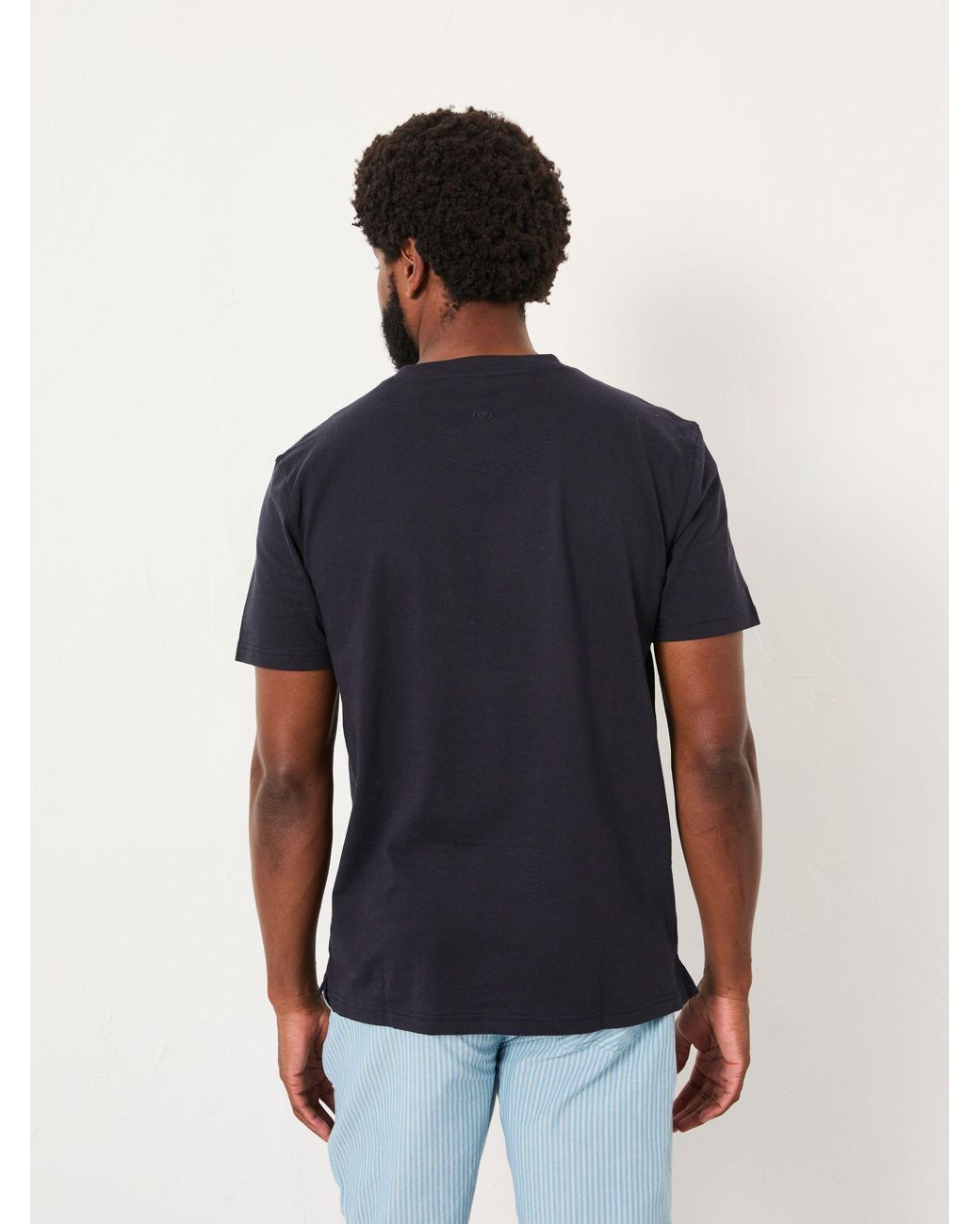 FatFace Blue Seil Stripe Trouser Pyjama Set for men