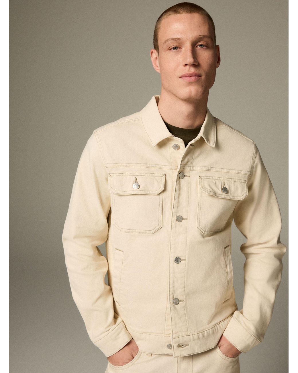 Next Natural Denim Trucker Jacket for men
