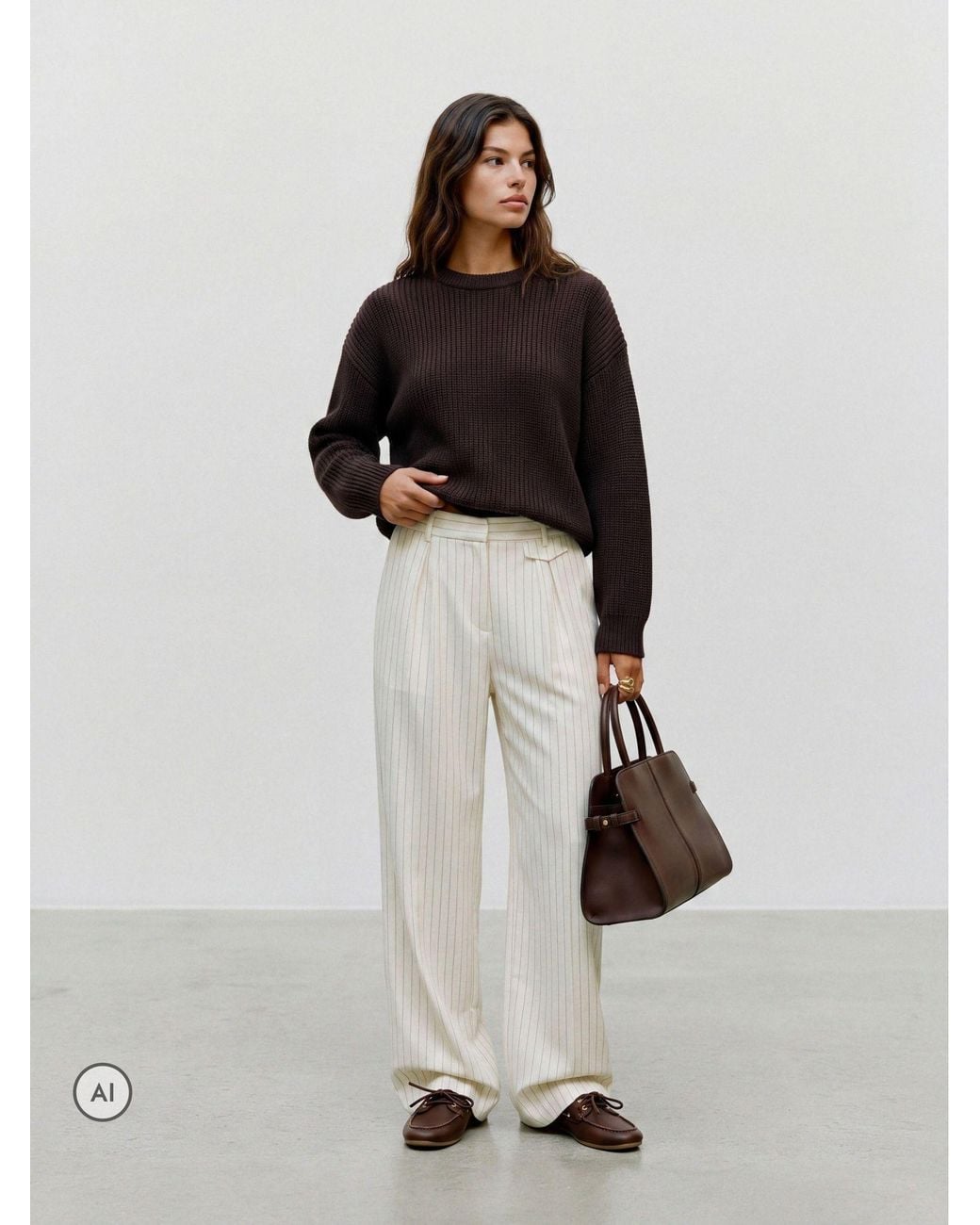 Vero Moda Black Chocolate Knitted Round Neck Jumper