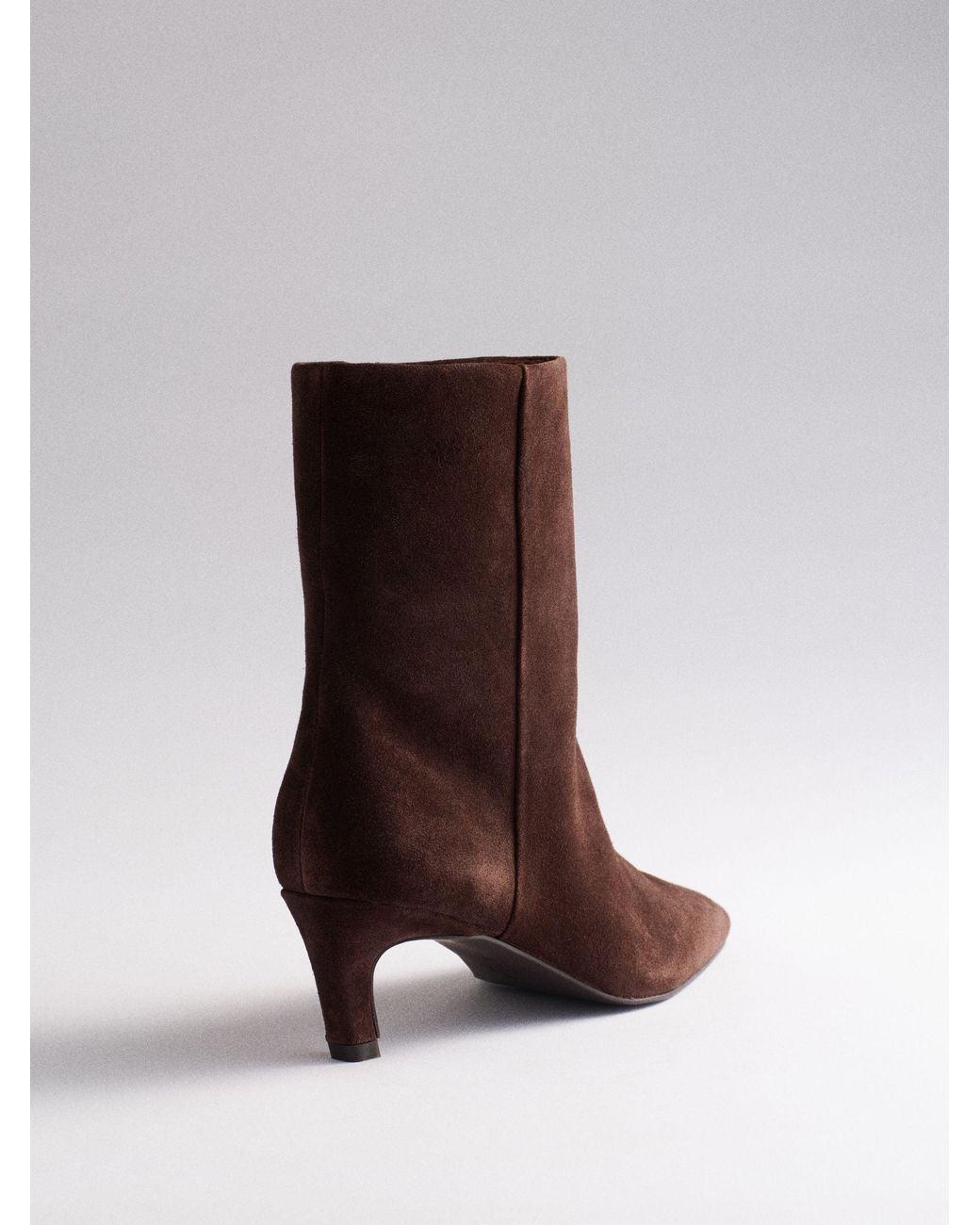 The Set Brown Premium Chisel Ankle Boots Suede
