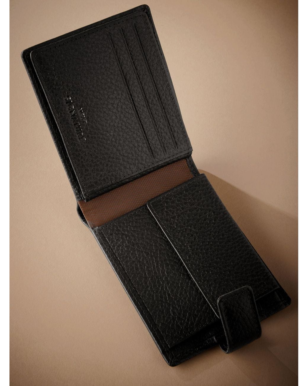 Next Black Signature Monogram Wallet for men