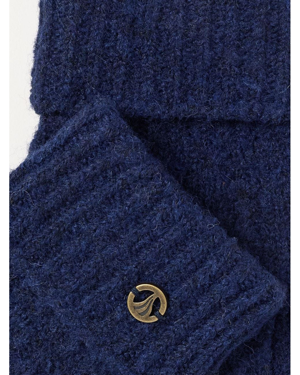 FatFace Blue Fatface Pointelle Knit Gloves