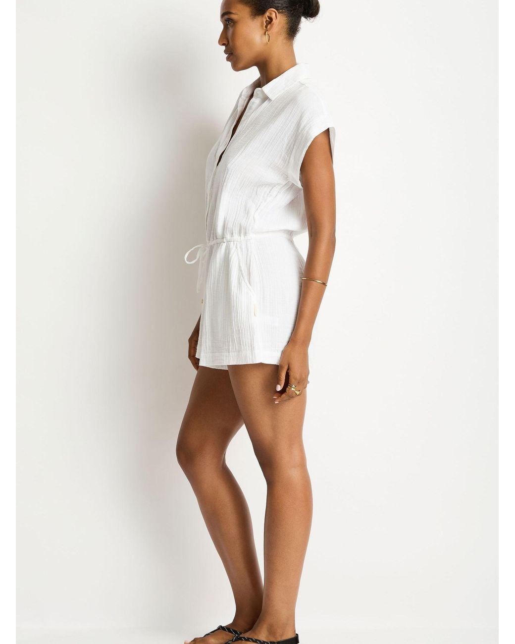 Sea Level Black Sunset Playsuit
