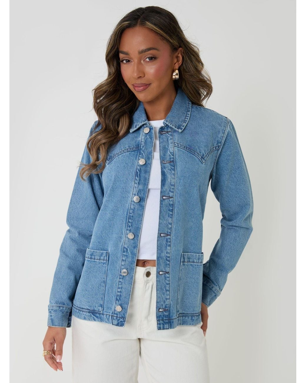 Threadbare Blue Belted Denim Jacket