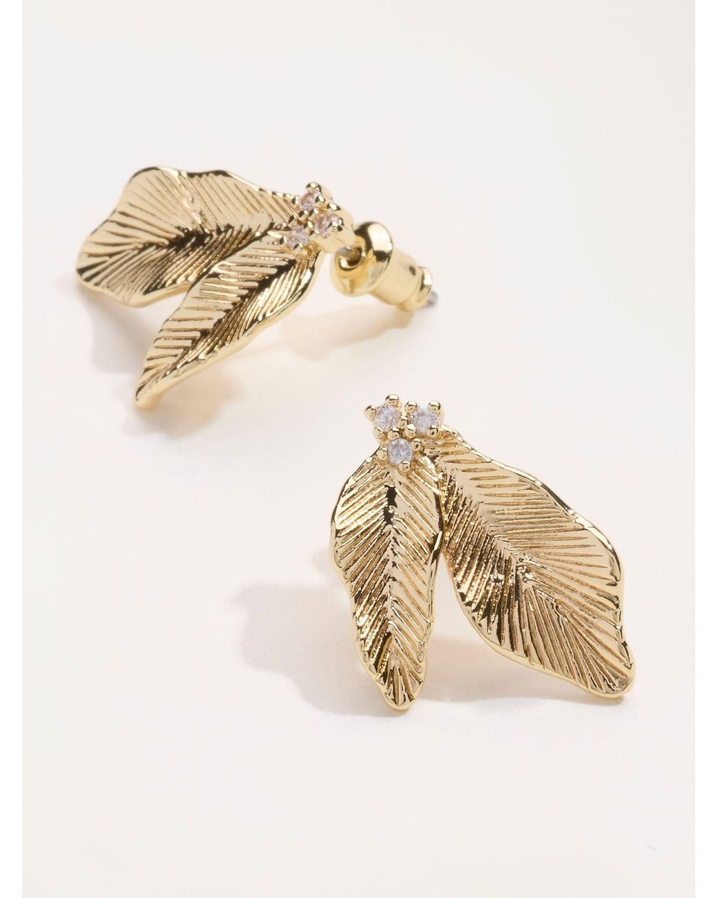 FatFace Brown Leaf Party Studs