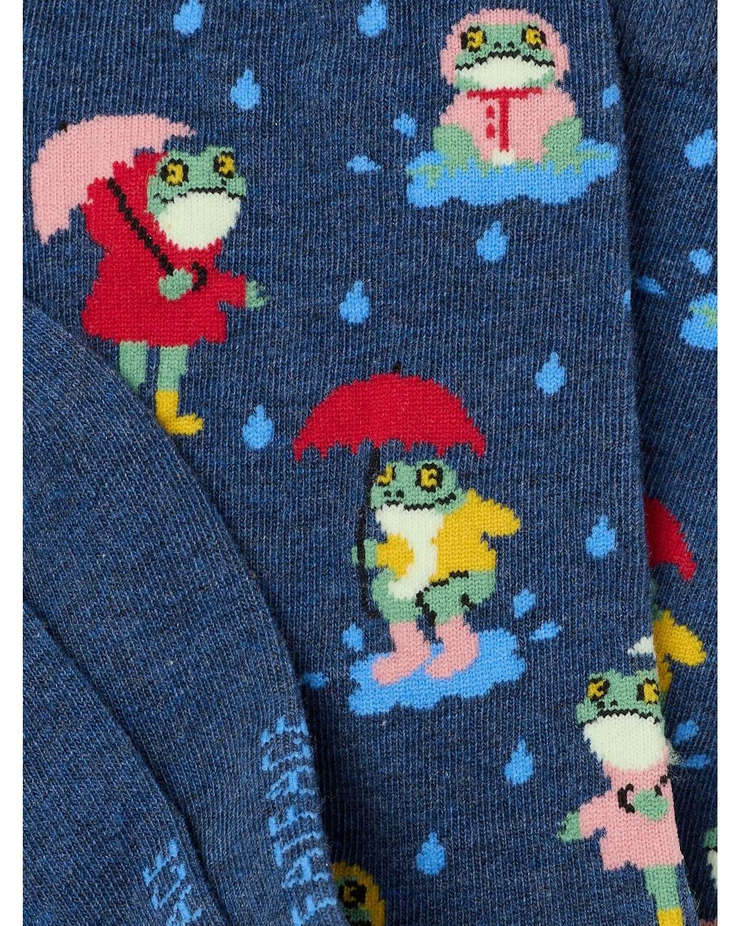 FatFace Blue Fatface Frog Socks