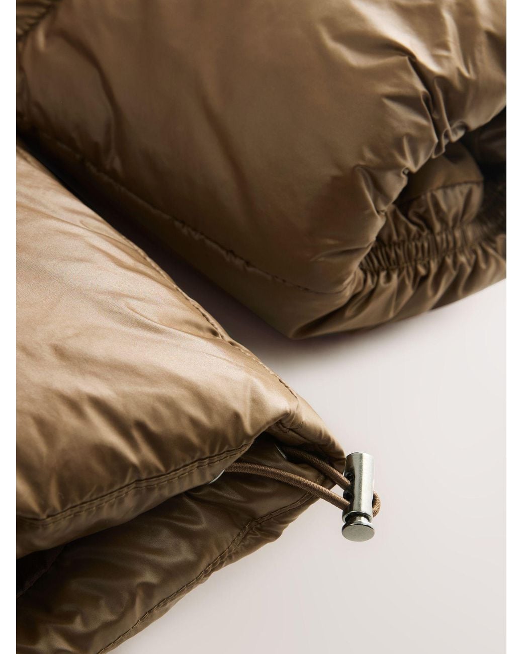Next Brown High Shine Padded Coat