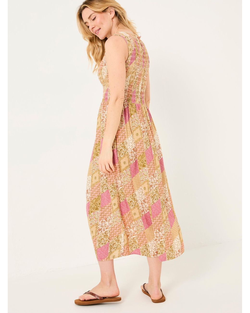 FatFace Natural Aria Midi Dress