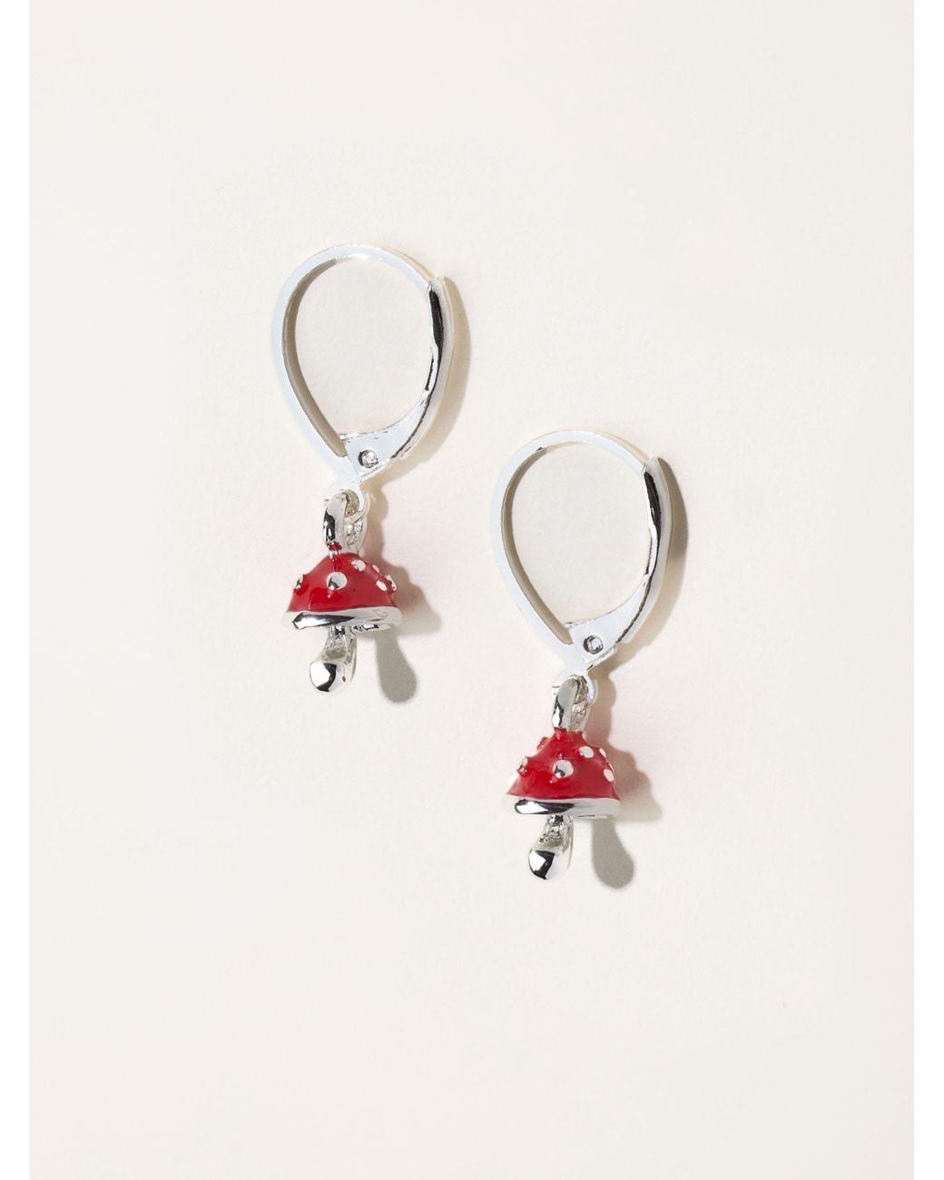 FatFace Red Toadstool Drop Earrings