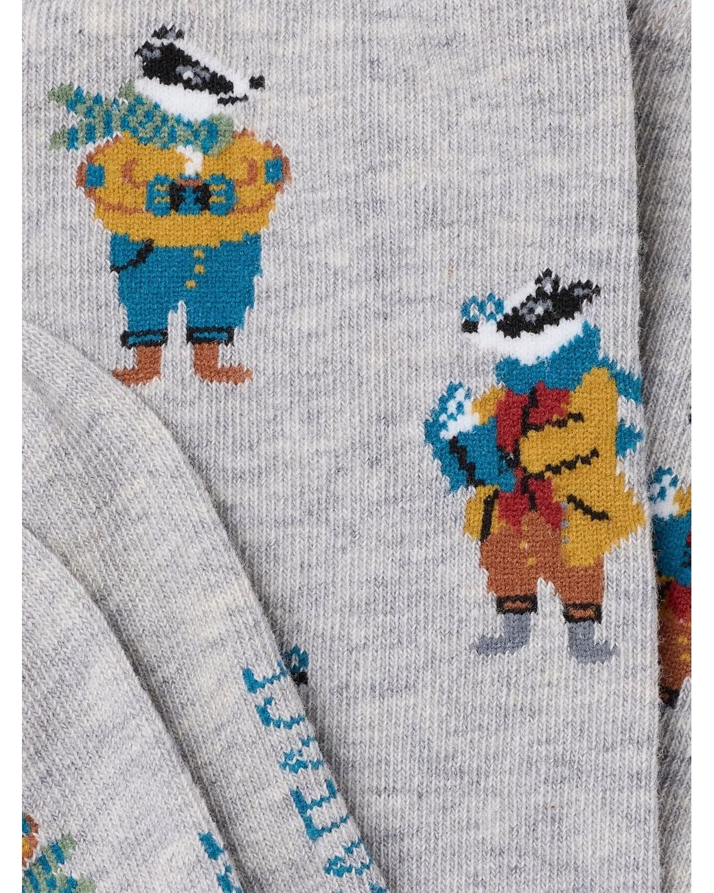 FatFace Gray Fatface Badger Socks for men
