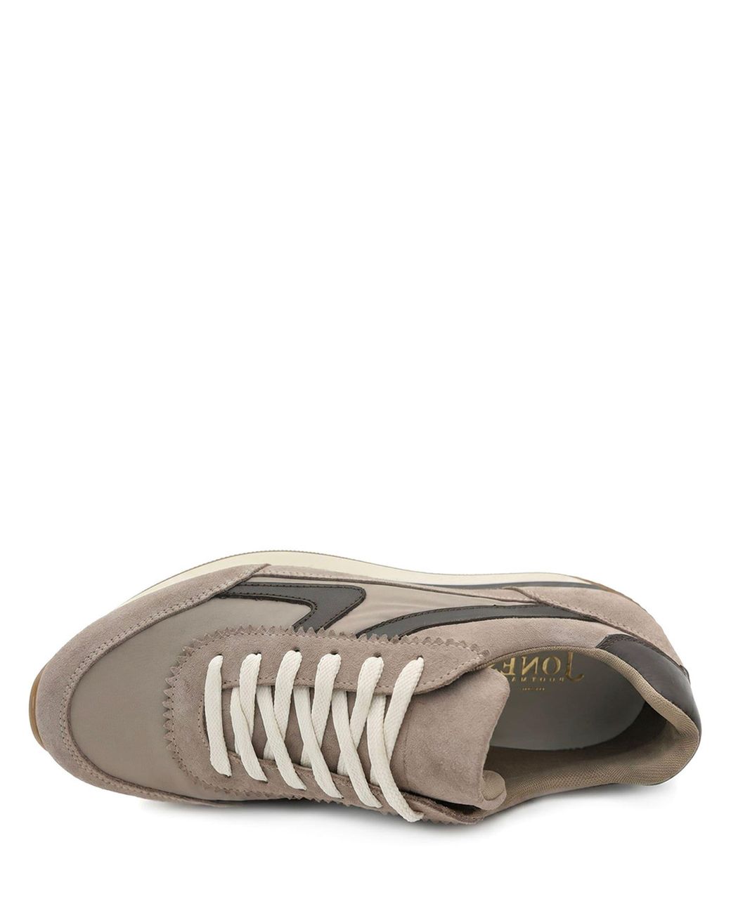 Jones Bootmaker Brown Aeries Leather Lace Up Trainers