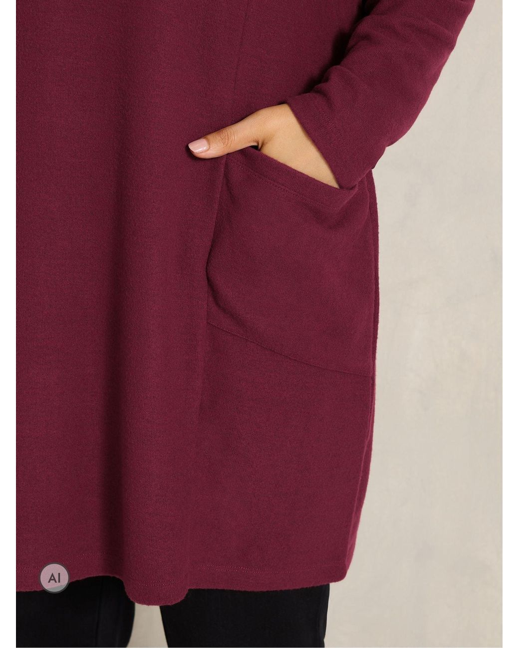 Evans Purple Drop Pocket Tunic