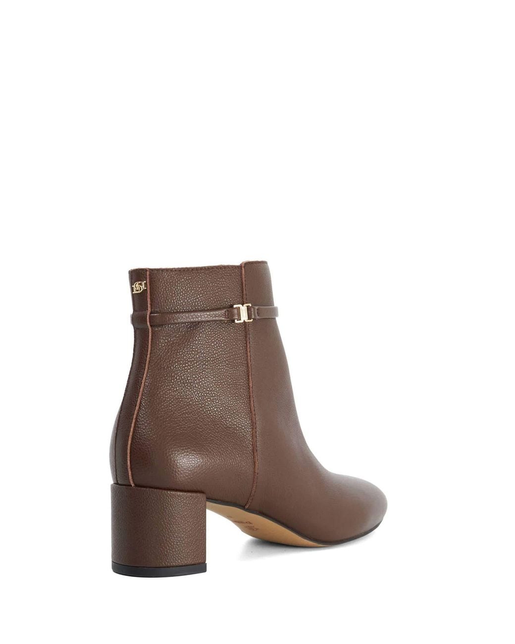 Dune Brown Oaken Ankle Boots