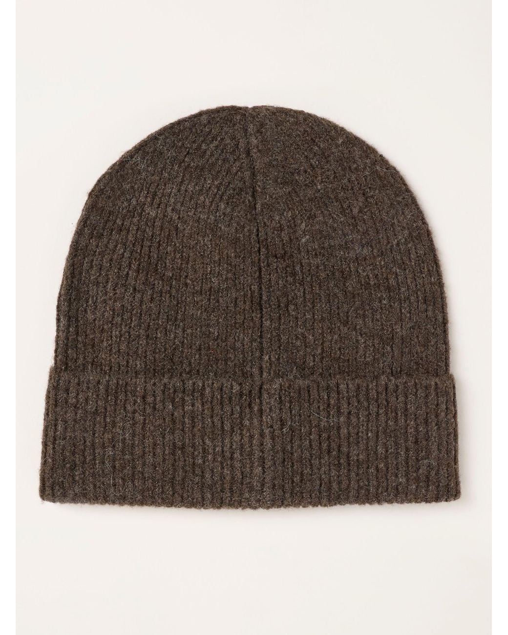 FatFace Brown Fatface Flower Embroidered Beanie