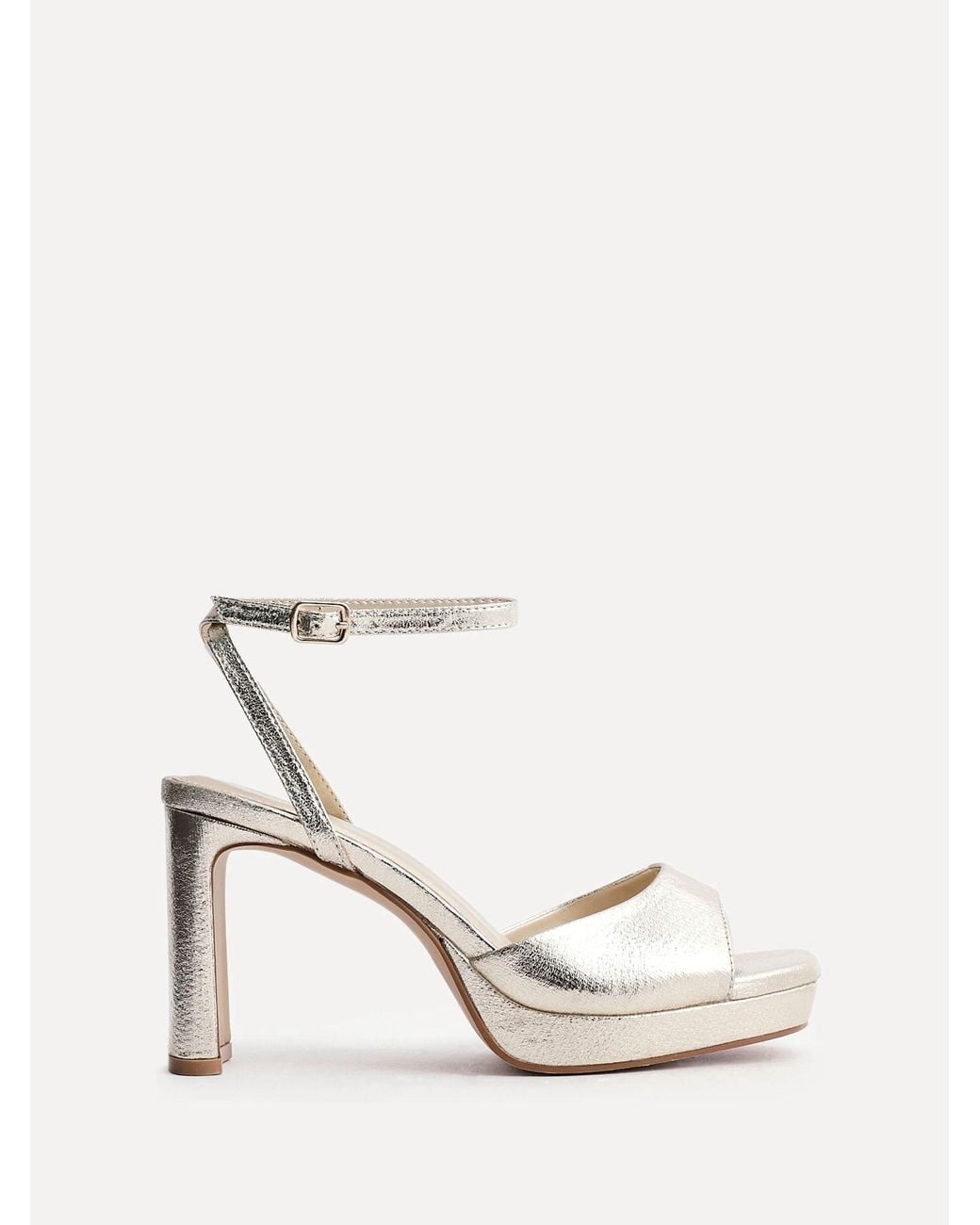 Linzi White Diva Platform Block Heels