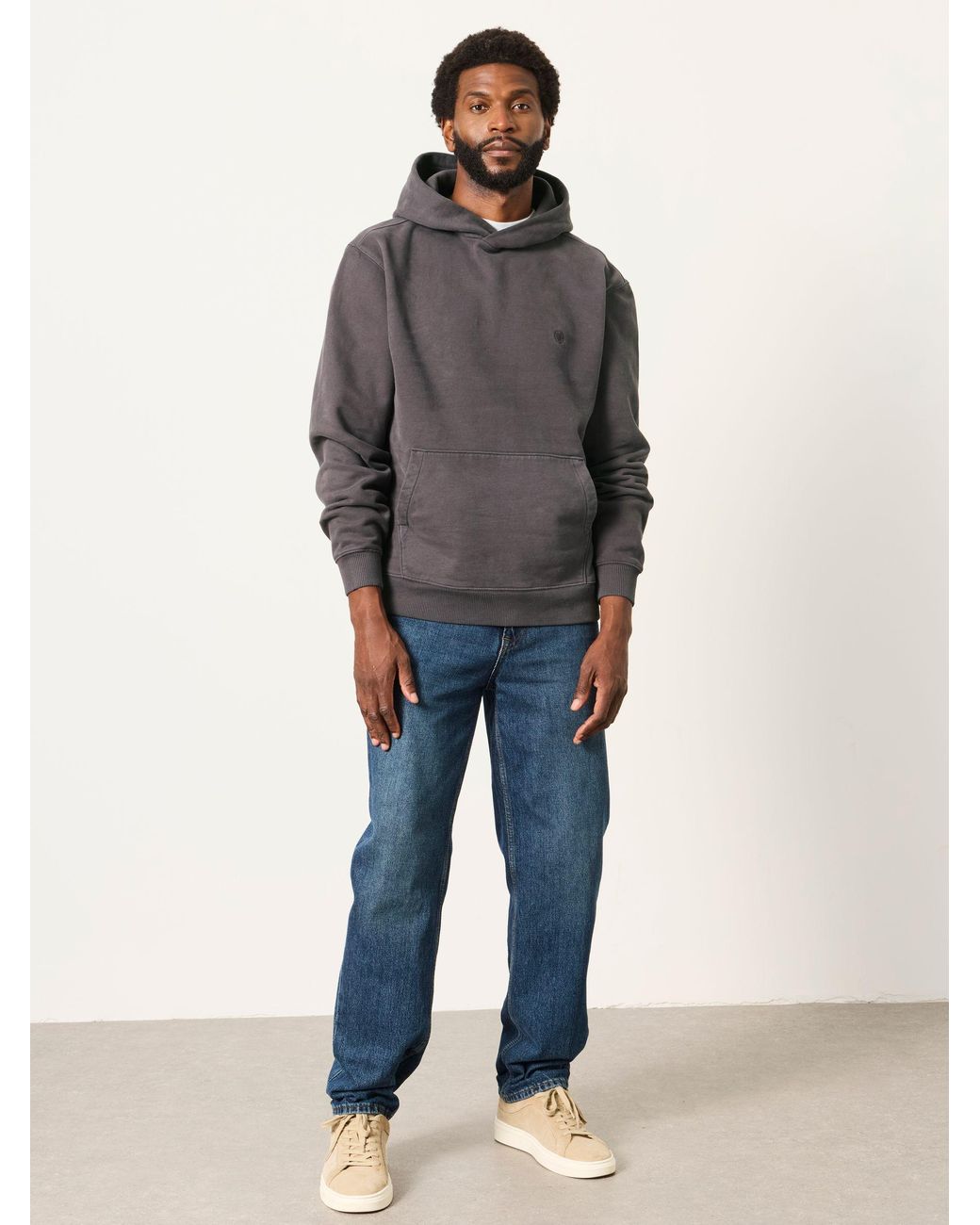 FatFace Gray Hayle Overhead Hoodie for men