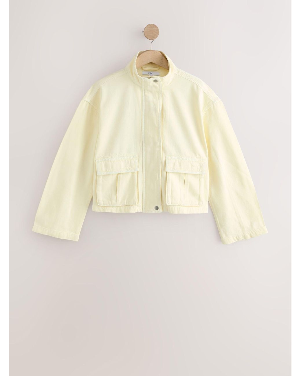 Next Natural Funnel Neck Cotton Utility Jacket