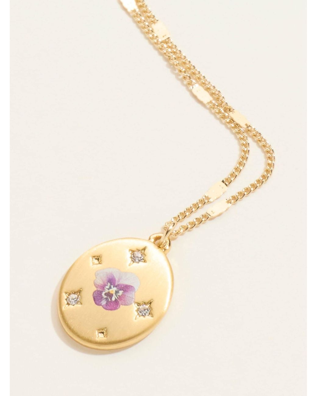 FatFace Natural Fatface February Birth Flower Necklace