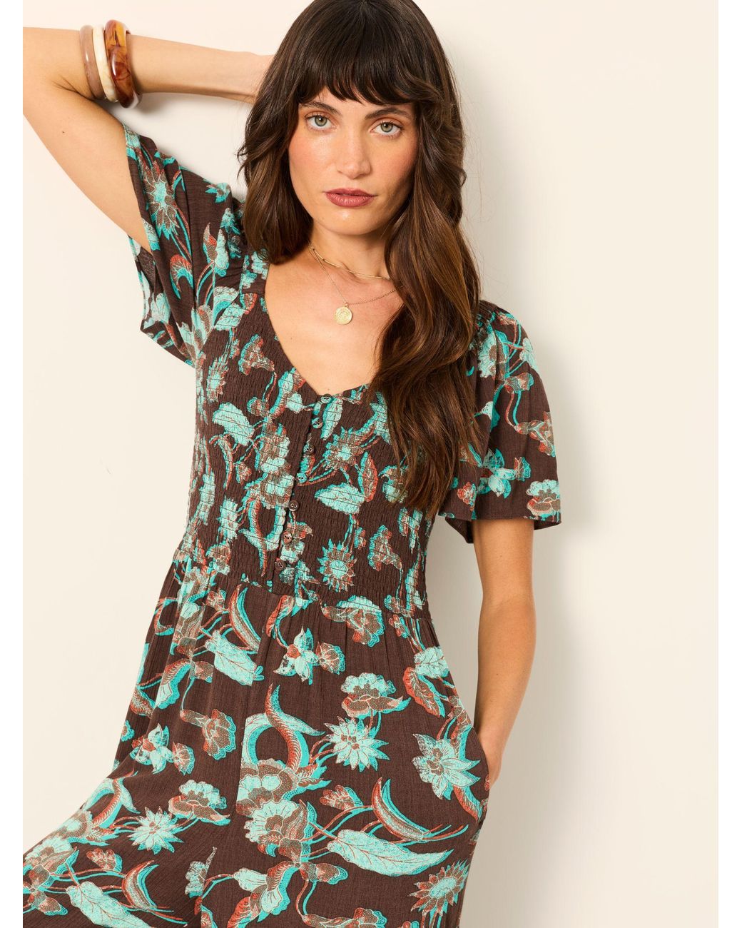 FatFace Natural Gabby Jumpsuit