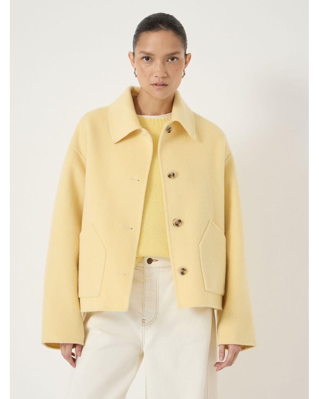 Hush Yellow Pure Wool Double Faced Jacket