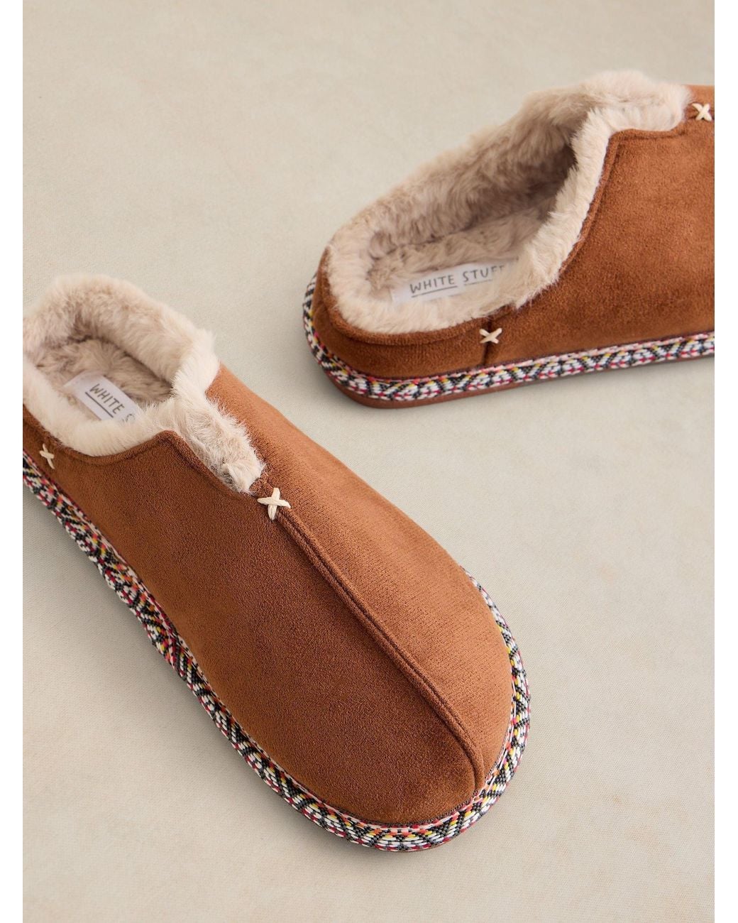 White Stuff Brown Millie Mule Slippers