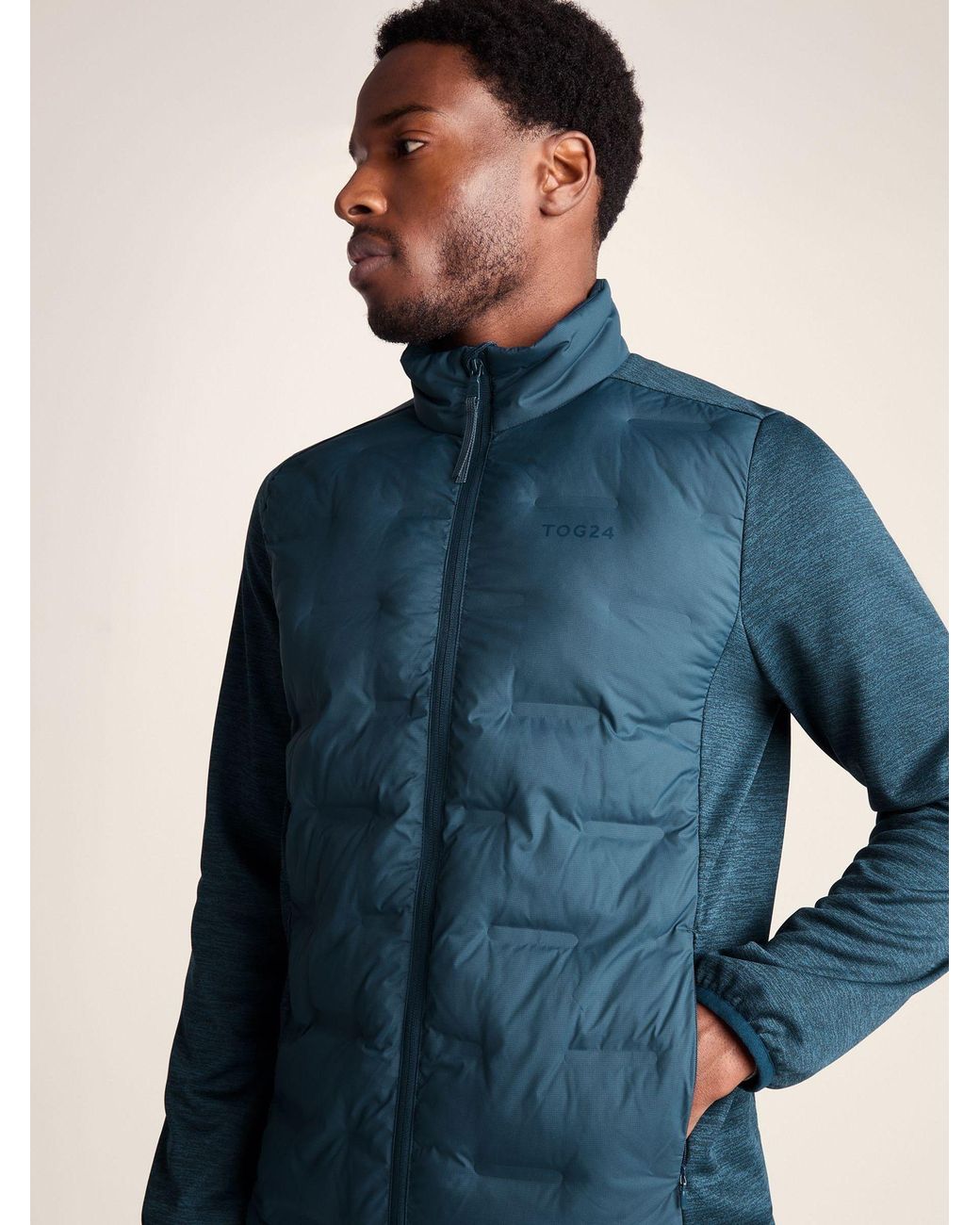 TOG24 Blue Anick Lightweight Insulated Hybrid Jacket for men