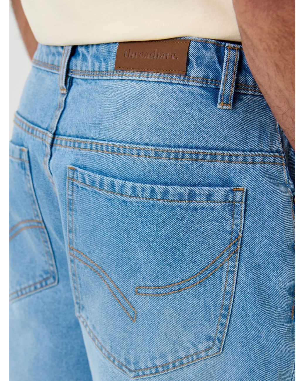 Threadbare Blue Baggy Jeans for men