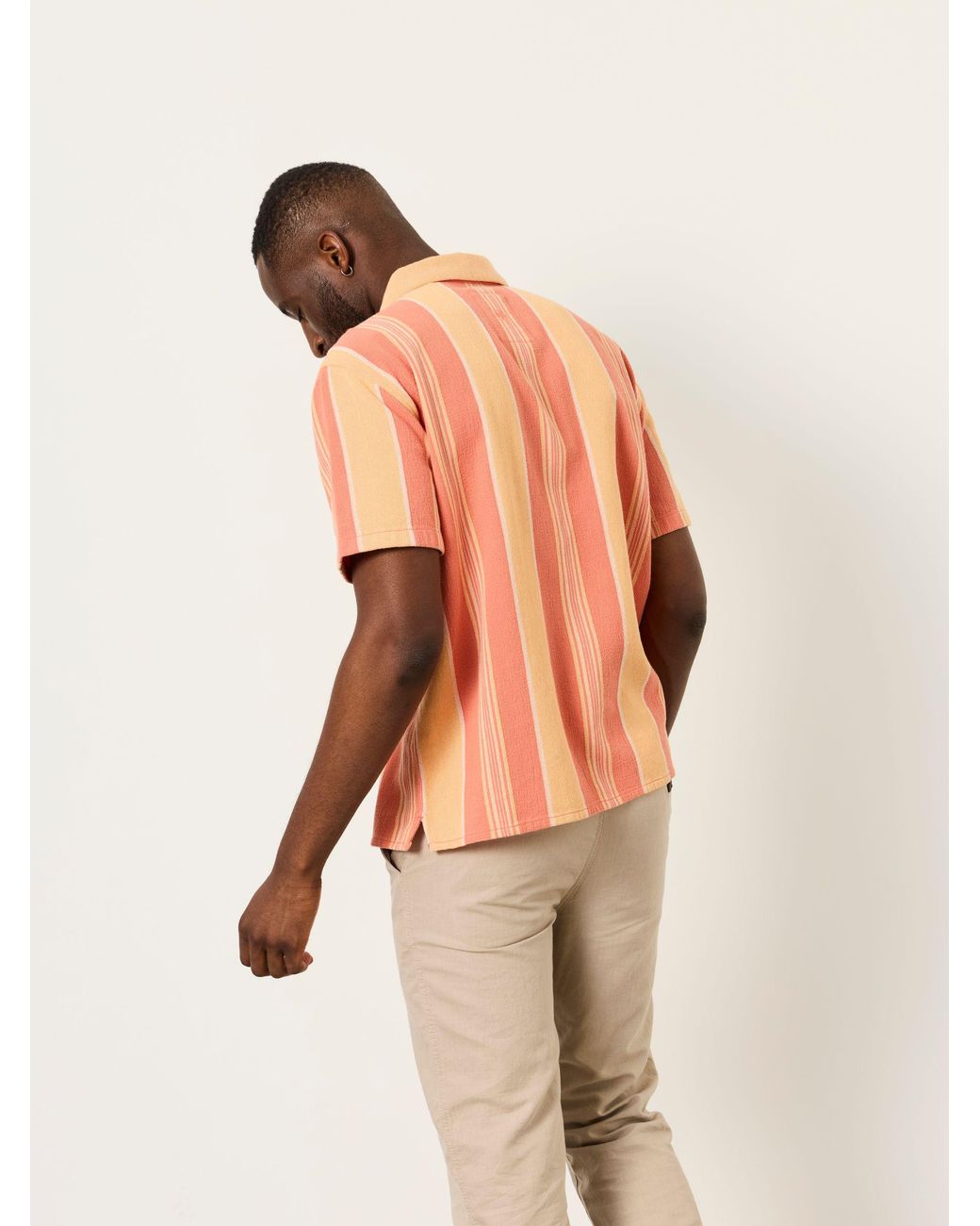 FatFace Multicolor Short Sleeve Relaxed Fit Pier Stripe Shirt for men
