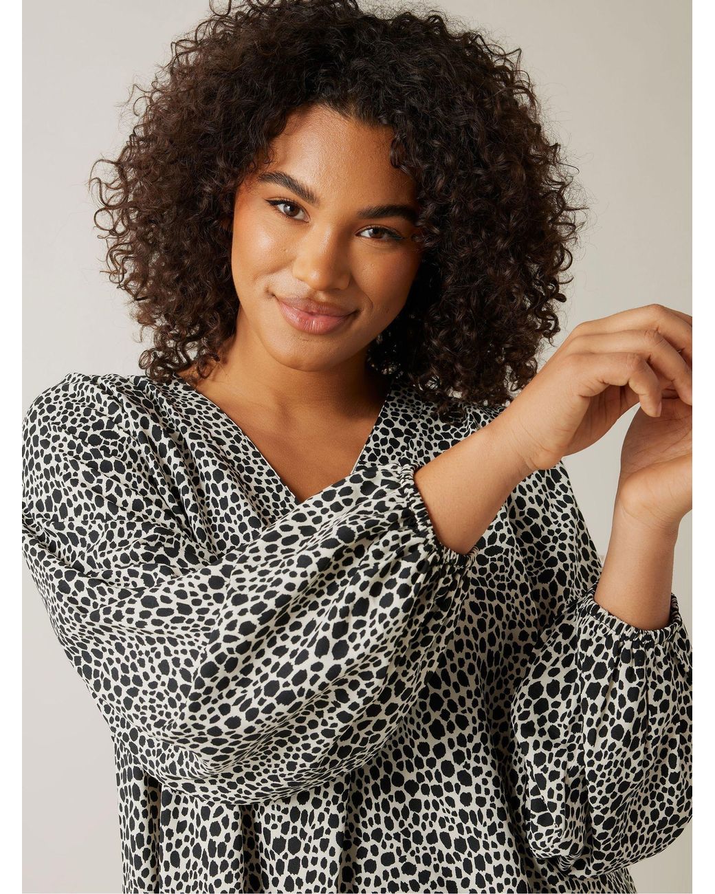 Evans Gray Pleated Swing Blouses