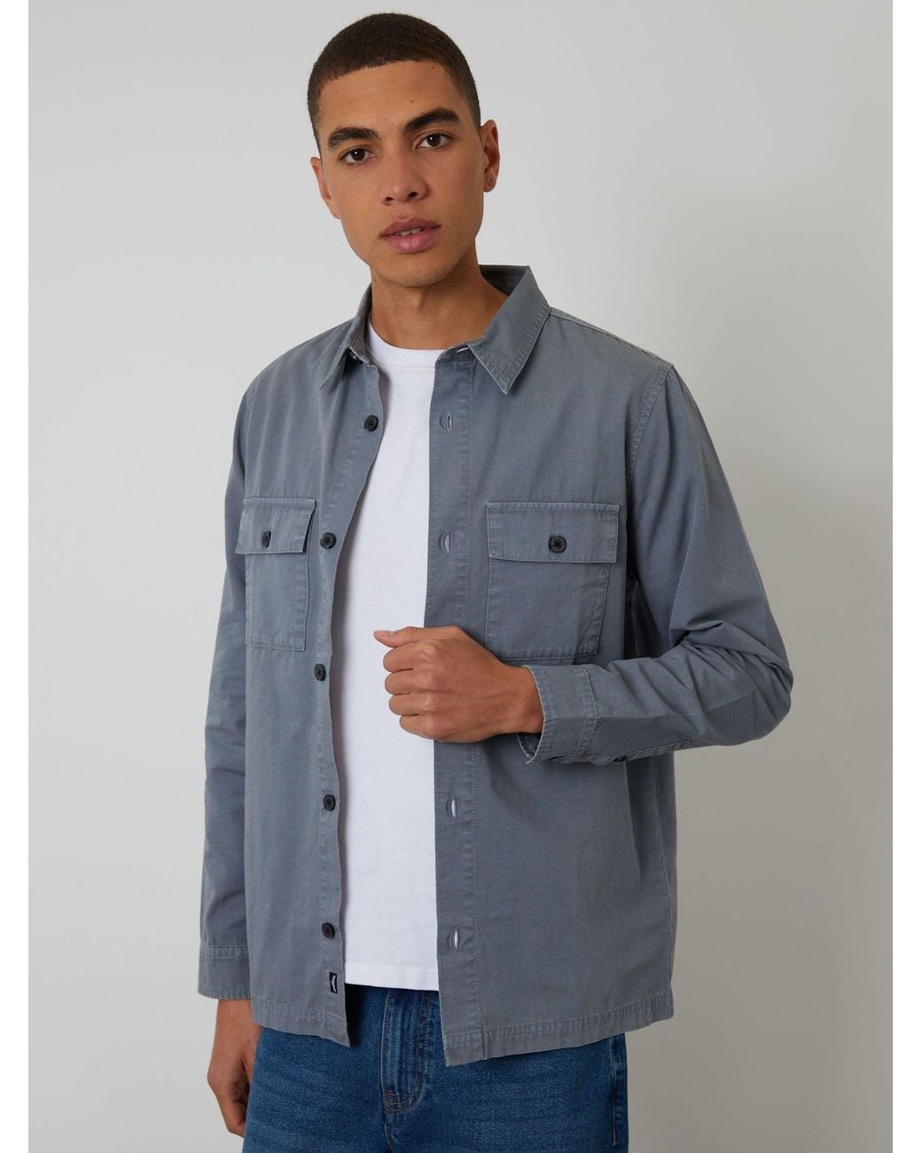Threadbare Gray Lightweight Jacket for men