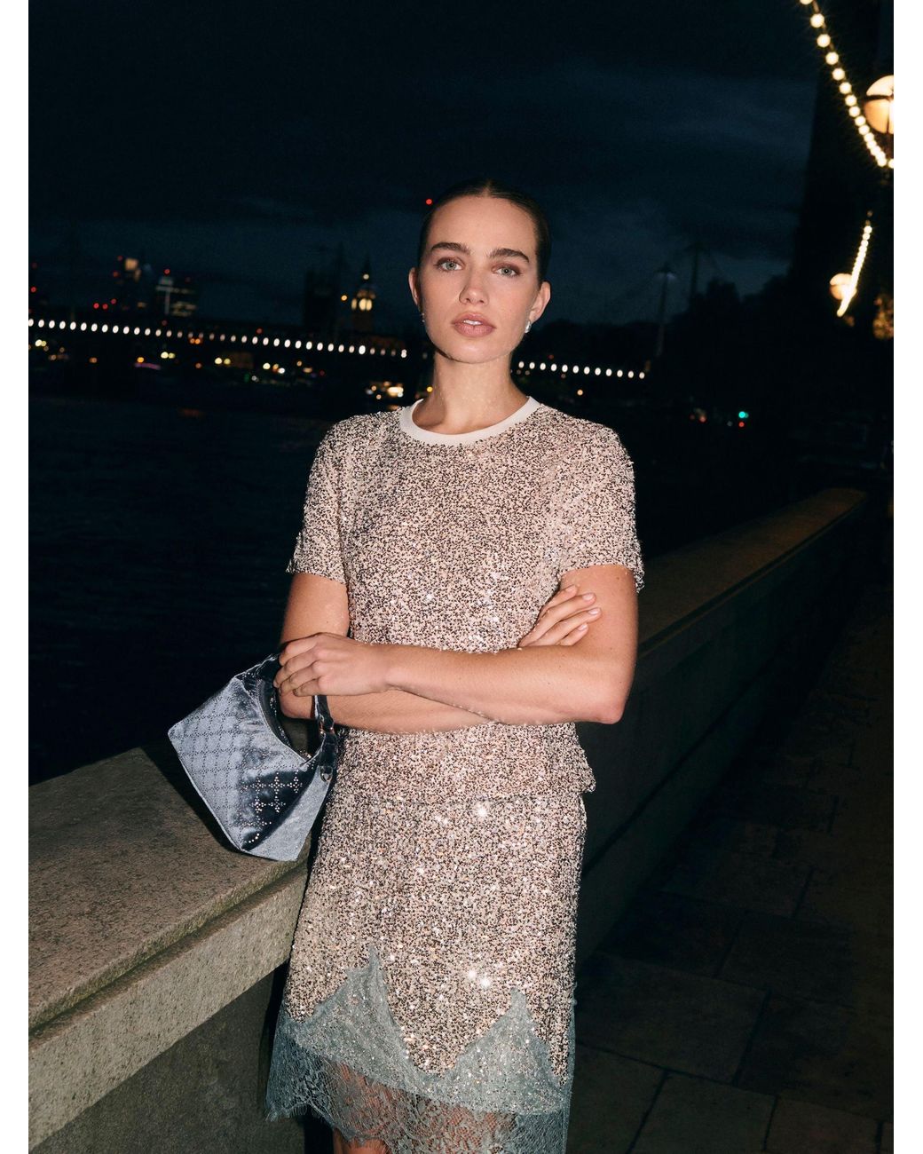 Never Fully Dressed Brown Sequin Mini Maeva Skirt