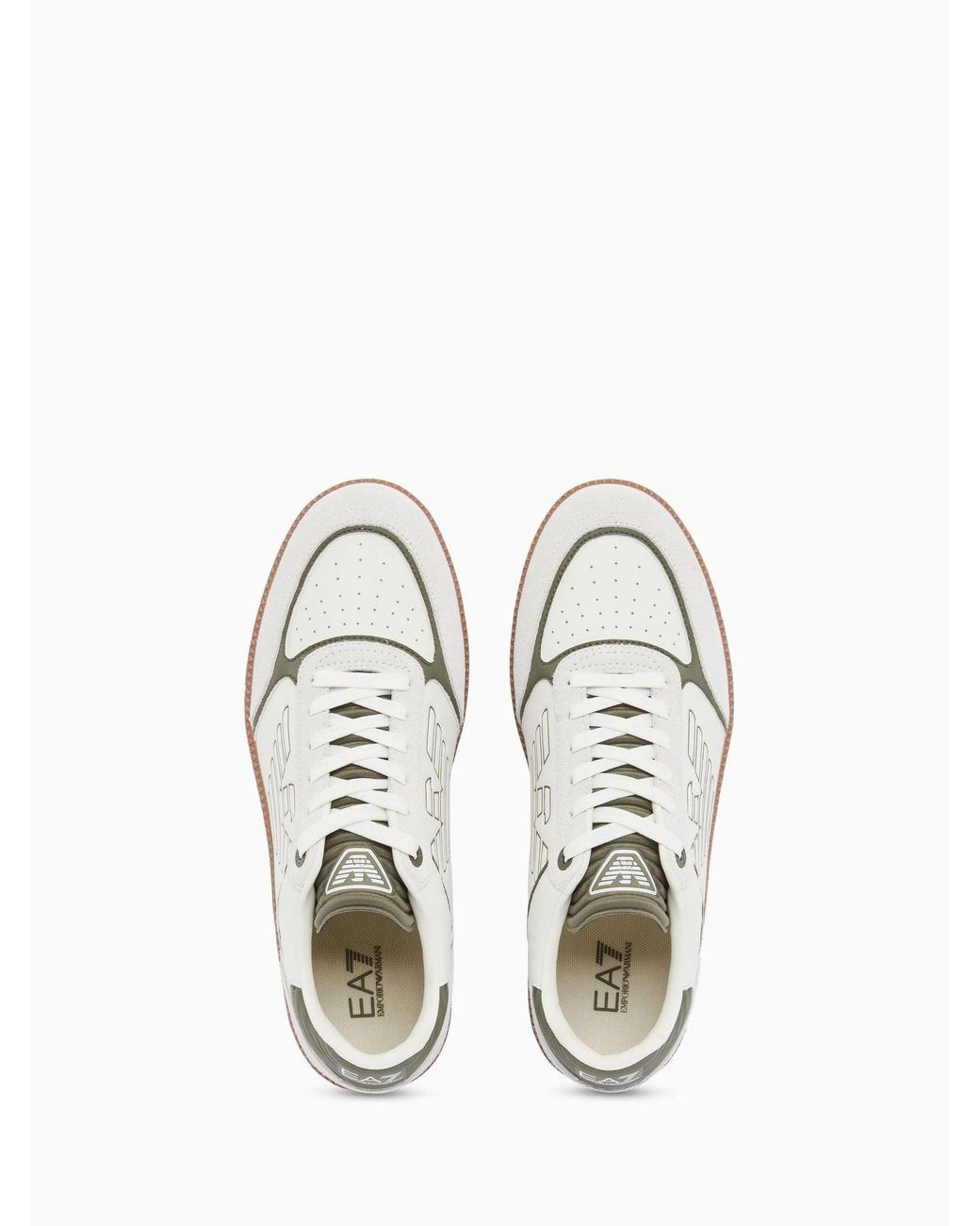 Armani White Ea7 Logo Trainers for men