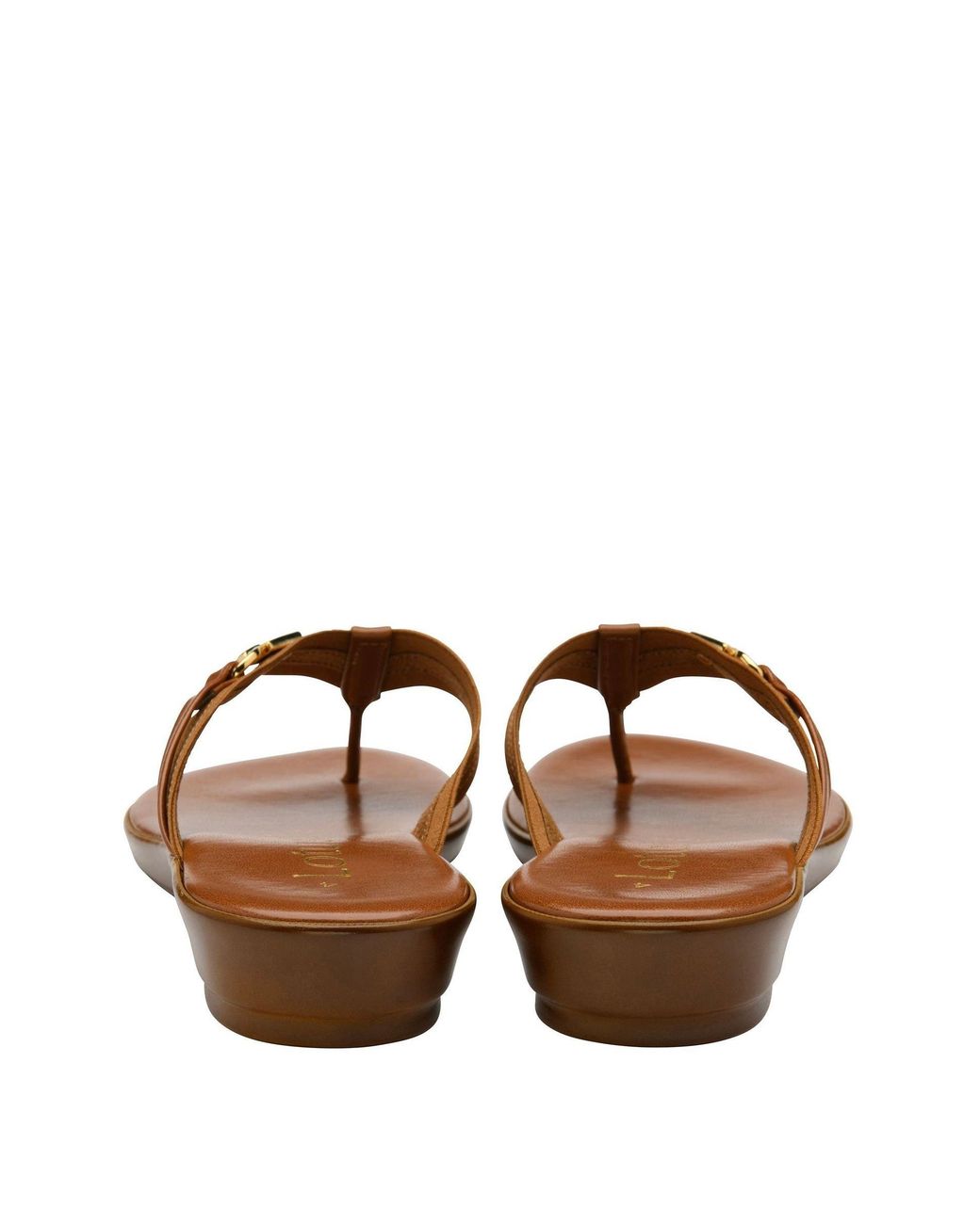 Lotus Brown Toe-Post Sandals