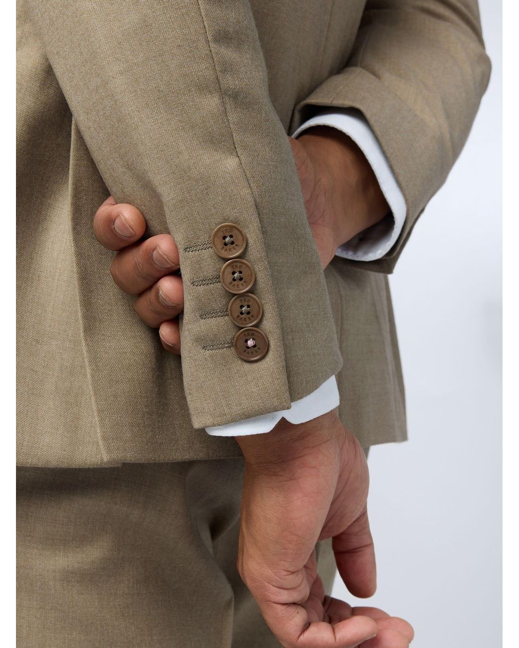 Ted Baker Natural Slim Larkin Flannel Jacket for men
