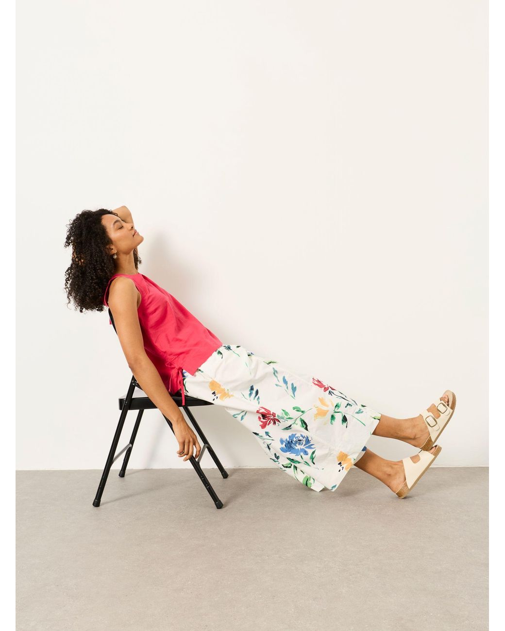 FatFace Multicolor Aubrey Wide Leg Cropped Trousers