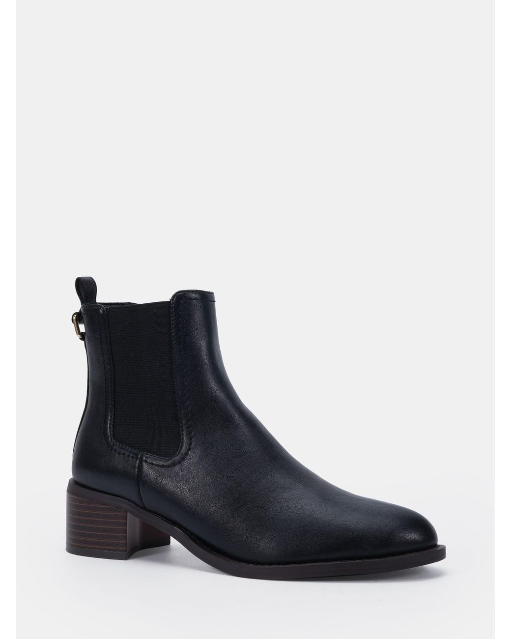 Novo Wide Fit Davina Almond Toe Low Block Chelsea Boots in Pink | Lyst