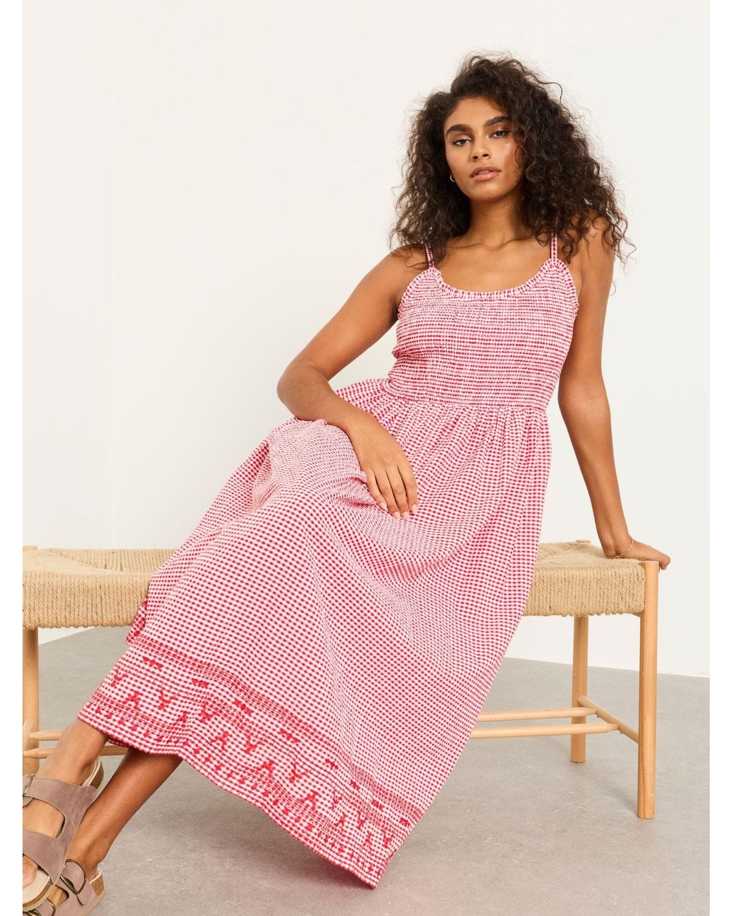 FatFace Pink Emmy Midi Dress