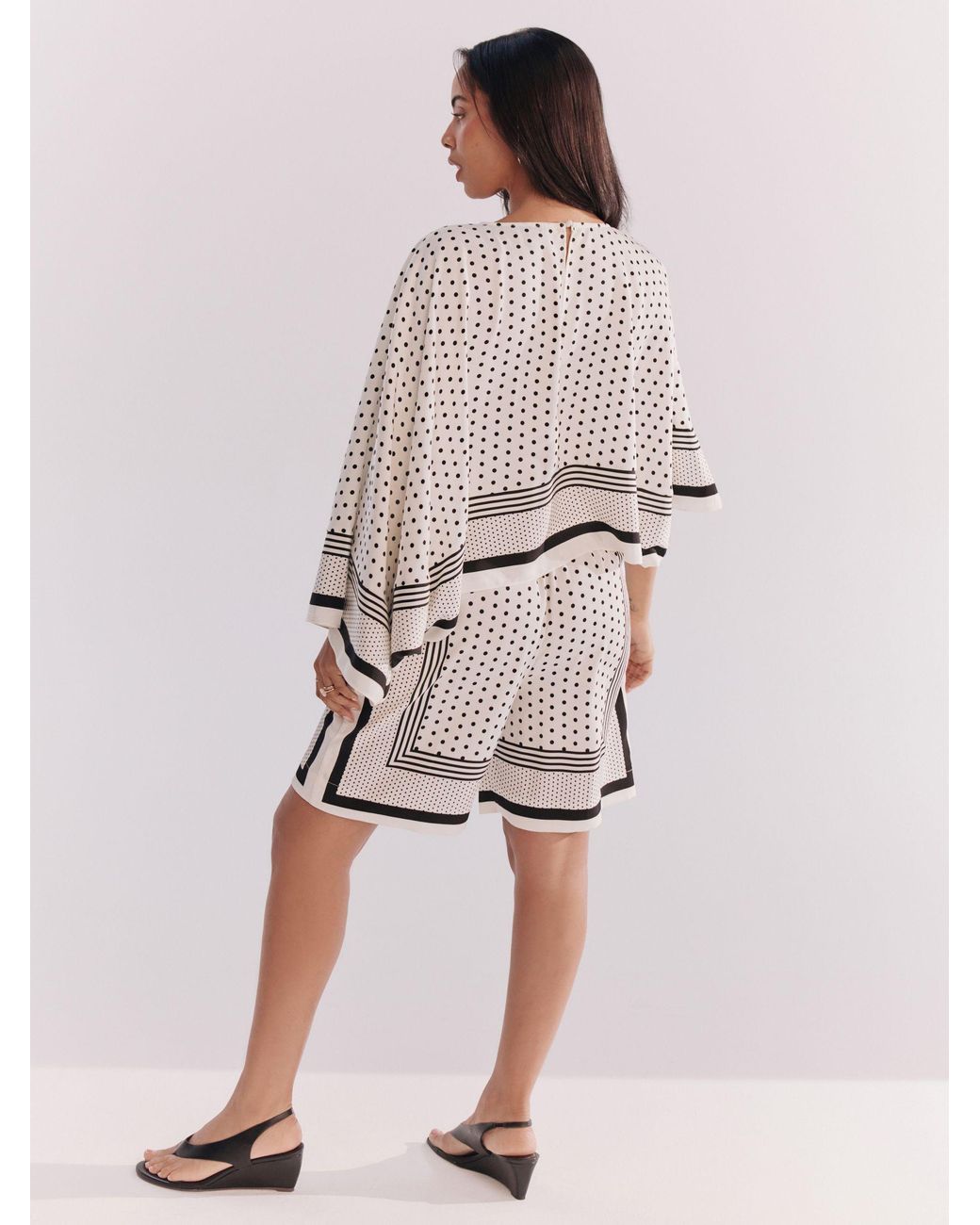 Next Natural Satin Cape Top