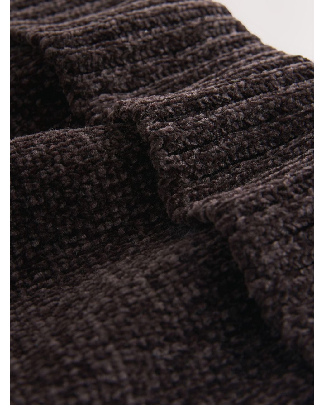 Next Black Chocolate Chenille Beanie Hat for men