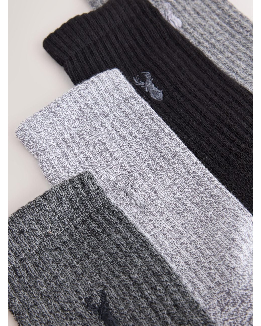 Next Gray Greys Twisted Heavyweight Socks 4 Pack for men