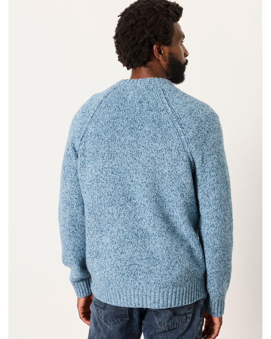 FatFace Blue Deanston Crew Neck Jumper for men